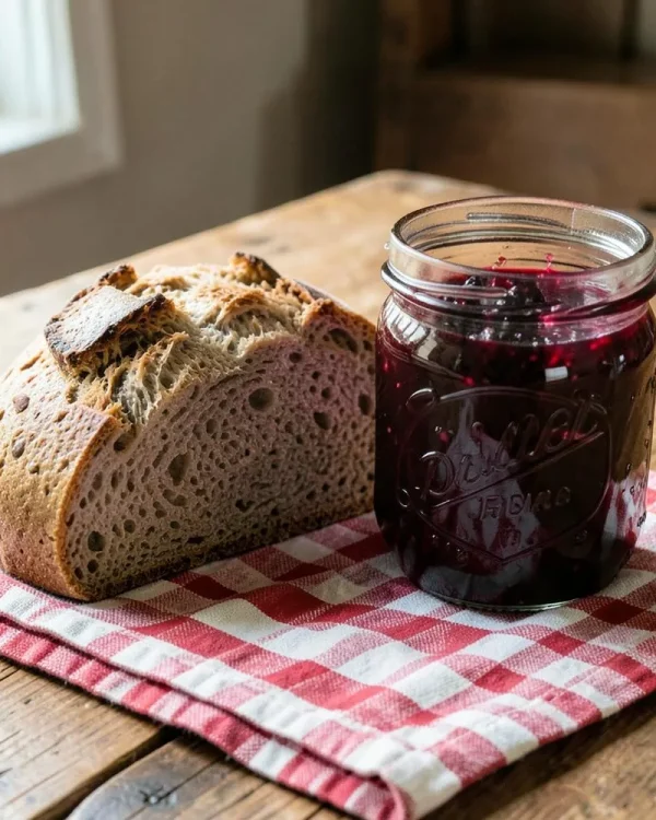 Sourdough Loaf and Berry Jam